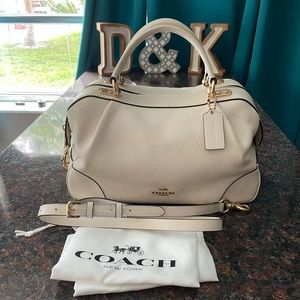 Coach Lane Satchel in Chalk 69621